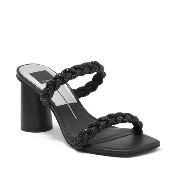 Dolce Vita Nairi Rhinestone Sandal - Black 6.5 - Picture 2 of 2